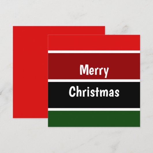 Carte Bandes Rouges Et Vertes (Devant / Derrière)