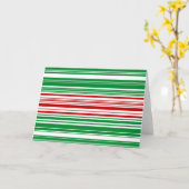 Carte Bandes rouges et vertes (Fleur jaune)