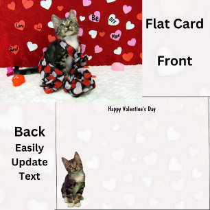 Carte Bandit's The Cat's Valentine's Day Flat Card