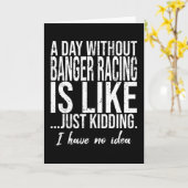 Carte Banger Racing drôle cadeau sportif (Fleur jaune)
