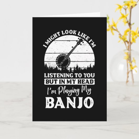 Carte Banjo (Fleur jaune)