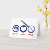 Carte Banjo d'amour de paix (Fleur jaune)