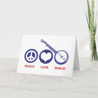 Carte Banjo d'amour de paix