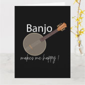 Carte Banjo Me Rend Heureux Salutation (Fleur jaune)