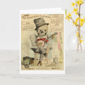 Carte Banjo vintage jouant le squelette (Fleur jaune)