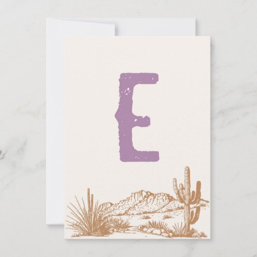 Carte Bannière à bascule haute chaise "E" (Devant)