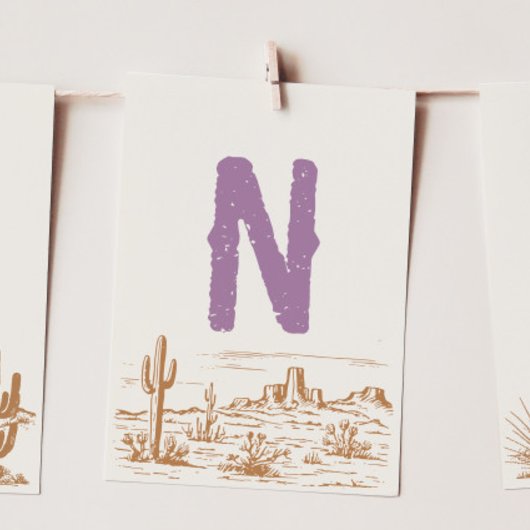 Carte Bannière à bascule haute chaise "N"