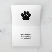 Carte Bannière colorée pour chien d'anniversaire (Intérieur)