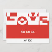 Carte Bannière d'AMOUR moderne + votre backgr. & idées (Dos)