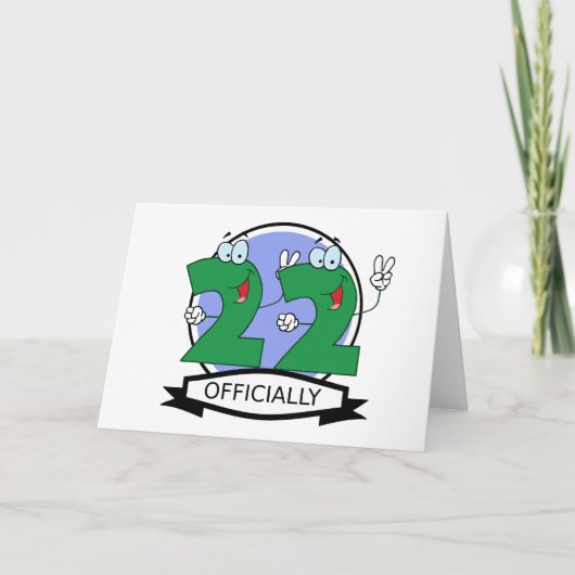 Carte Bannière d'anniversaire officielle 22 (Devant)