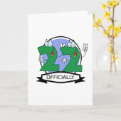 Carte Bannière d'anniversaire officielle 22 (Fleur jaune)