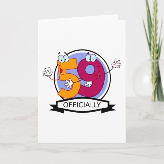 Carte Bannière d'anniversaire officielle 59 (Devant)