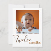 Carte Bannière de 12 mois photo premier anniversai (Devant)