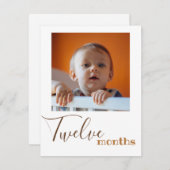 Carte Bannière de 12 mois photo premier anniversai (Devant / Derrière)