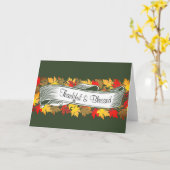 Carte Bannière de feuilles d'automne (Fleur jaune)