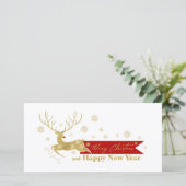 Carte Bannière de rennes ID de Noël 855 (Debout devant)