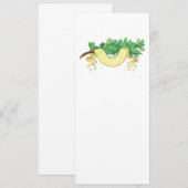 Carte Bannière et branche des feuilles de chêne vert (Devant / Derrière)