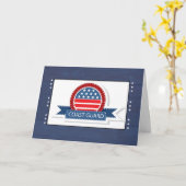 Carte Bannière et insigne patriotiques d'obtention du (Fleur jaune)