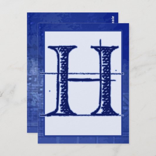 Carte Bannière "H" (Devant / Derrière)