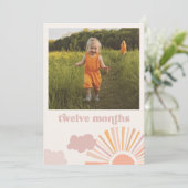 Carte Bannière mensuelle Girl Sun - Douze mois (Debout devant)