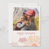 Carte Bannière mensuelle Girl Sun - Huit mois (Devant)