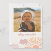 Carte Bannière mensuelle Girl Sun - Neuf mois (Devant)