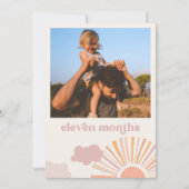 Carte Bannière mensuelle Girl Sun - Onze Mois (Devant)