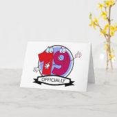 Carte Bannière officielle 19 Anniversaire (Fleur jaune)