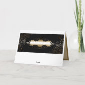 Carte Bannière Ornementale Dorée Élégante (Dos)