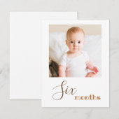 Carte Bannière photo d'anniversaire de six mois (Devant / Derrière)