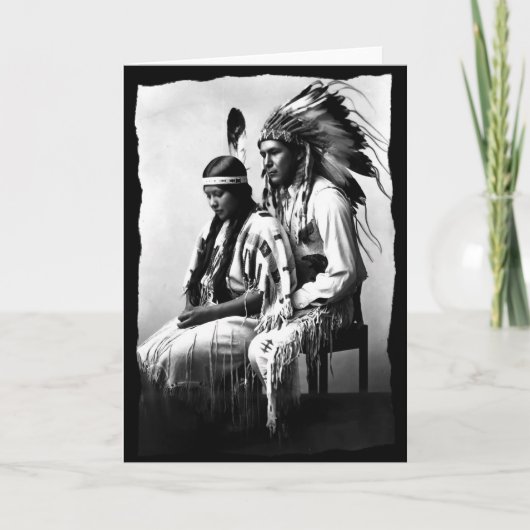 Carte Bannock Tribe Vintage d'Amour amérindien (Devant)