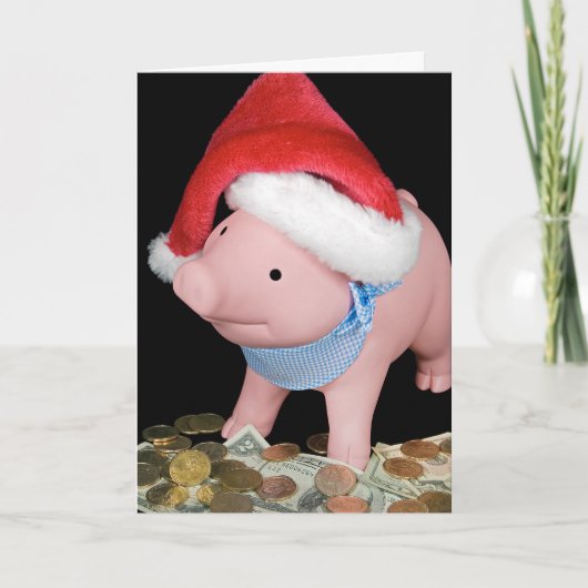 Carte Banque Piggy de Noël (Devant)
