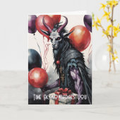 Carte Baphomet Birthday Balloons & Gifts Gothic (Fleur jaune)