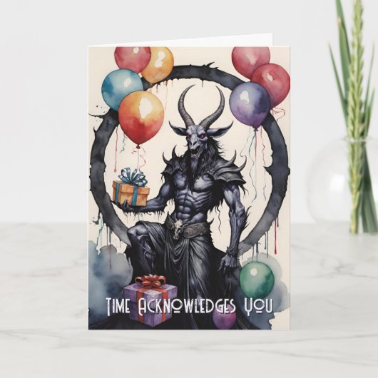 Carte Baphomet Birthday Balloons & Gifts Gothic (Devant)