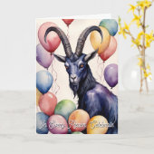 Carte Baphomet Birthday Balloons & Gifts Gothic (Fleur jaune)