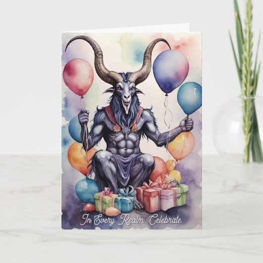 Carte Baphomet Birthday Balloons & Gifts Gothic (Devant)