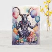 Carte Baphomet Birthday Balloons & Gifts Gothic (Fleur jaune)