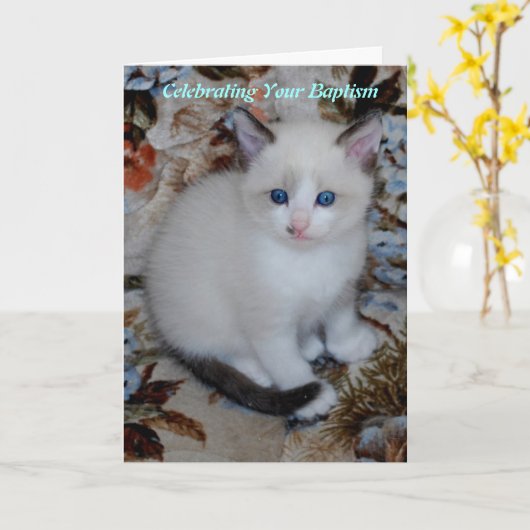 Carte baptême (Fleur jaune)