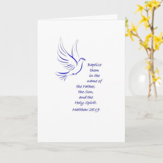 Carte Baptême (Fleur jaune)