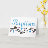 Carte Baptême (Fleur jaune)