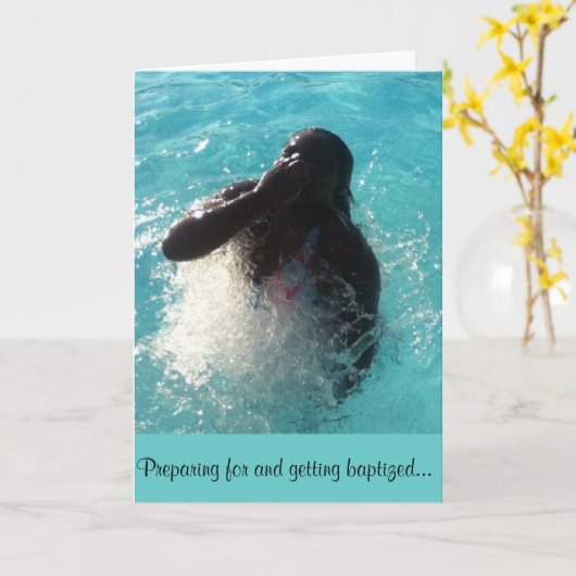 Carte baptême (Fleur jaune)