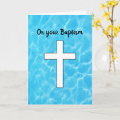 Carte Baptême (Fleur jaune)