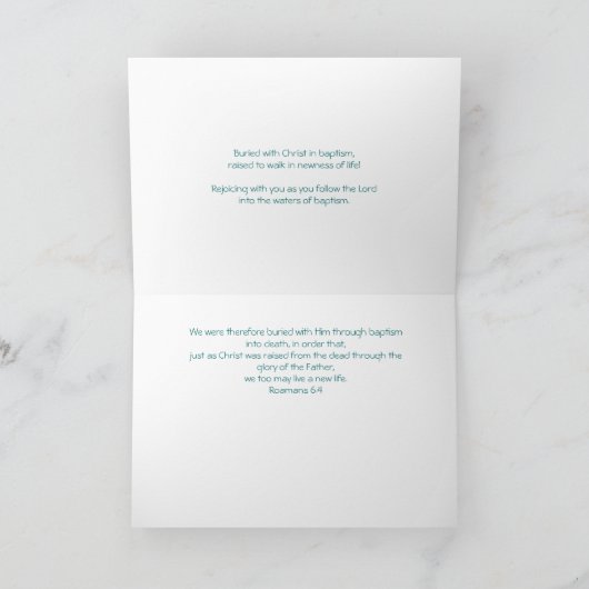 Carte baptême (Intérieur)