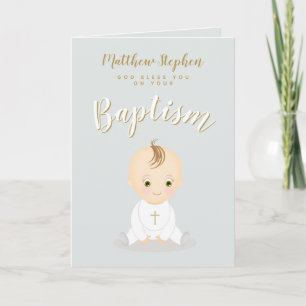 Carte Baptême Baby Boy