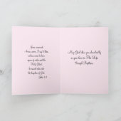 Carte Baptême Bébé Fille Bénédiction de baptême (Intérieur)