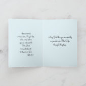 Carte Baptême Bébé Garçon Christening Bénédiction (Intérieur)