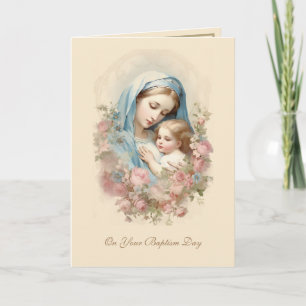 Carte Baptême Catholique Garçon ou Fille Écriture Sainte