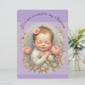 Carte Baptême de bébé (Debout devant)