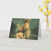 Carte Baptême de Jésus Christ par Jean le Baptiste (Fleur jaune)