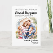 Carte Baptême de la famille heureuse Bonheur éternel (Devant)